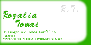 rozalia tomai business card